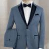 Napolean Stretch Pacific Blue Wool Tuxedo Suit