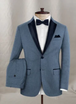 Napolean Stretch Pacific Blue Wool Tuxedo Suit