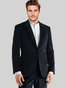 Navy Blue Corduroy Suit -Studiosuits Shop navybluethickcorduroysuitlk 3