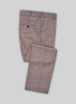 Noble Isidora Check Wool Silk Linen Pants