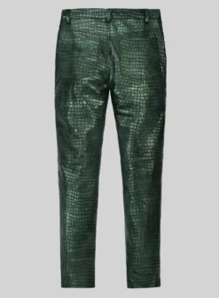 Croc Metallic Green Leather Pants 9 Croc Metallic Green Leather Pants -Studiosuits Shop obscurecrocmetallicgreenleatherpantts 1
