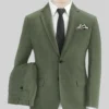 Olive Green Cotton Suit