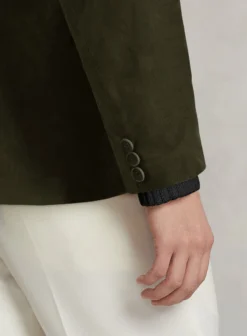 Olive Green Suede Leather Blazer -Studiosuits Shop olivegreensuedeleatherblazerlk 3