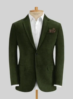 Olive Green Corduroy Suit -Studiosuits Shop olivegreenthickcorduroysuitlook 2