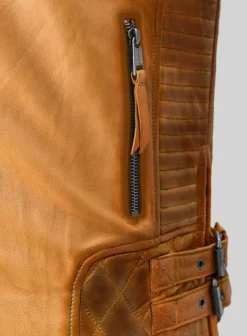 Outlaw Burnt Mustard Leather Jacket -Studiosuits Shop outlawburntmustardleatherjacketlook 2