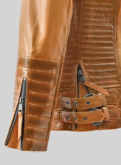 Outlaw Burnt Mustard Leather Jacket -Studiosuits Shop outlawburntmustardleatherjacketlook 3