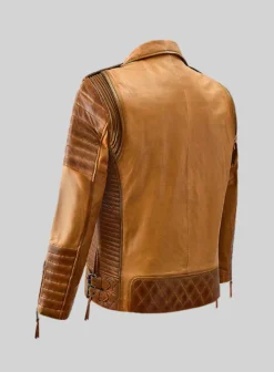 Outlaw Burnt Mustard Leather Jacket -Studiosuits Shop outlawburntmustardleatherjacketlook 4