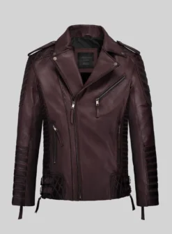 Outlaw Burnt Wine Leather Jacket