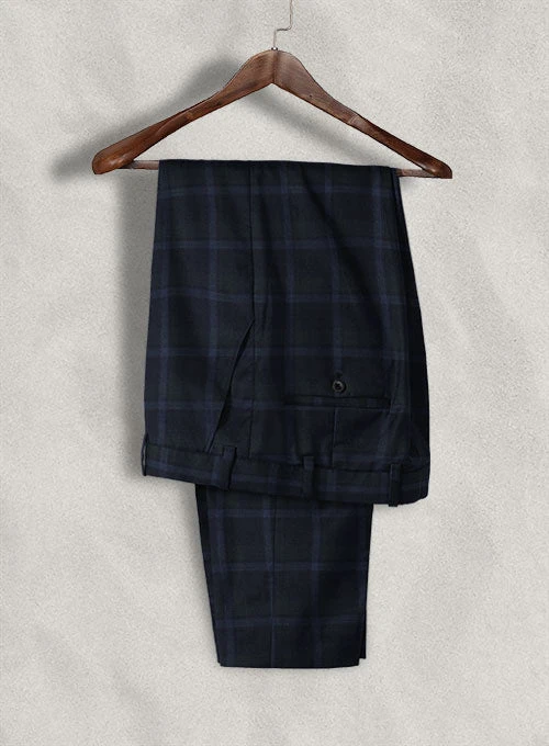Reda Dark Blue Checks Wool Suit 5 Reda Dark Blue Checks Wool Suit - Image 5