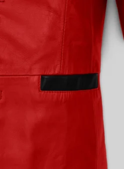 Red Hampton Leather Blazer -Studiosuits Shop redhamptonleatherblazer 3
