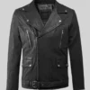 Resolute Black Biker Leather Jacket