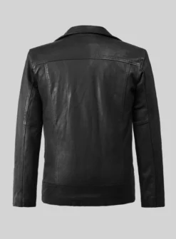 Resolute Black Biker Leather Jacket -Studiosuits Shop resoluteblackbikerleatherjacketlook 1