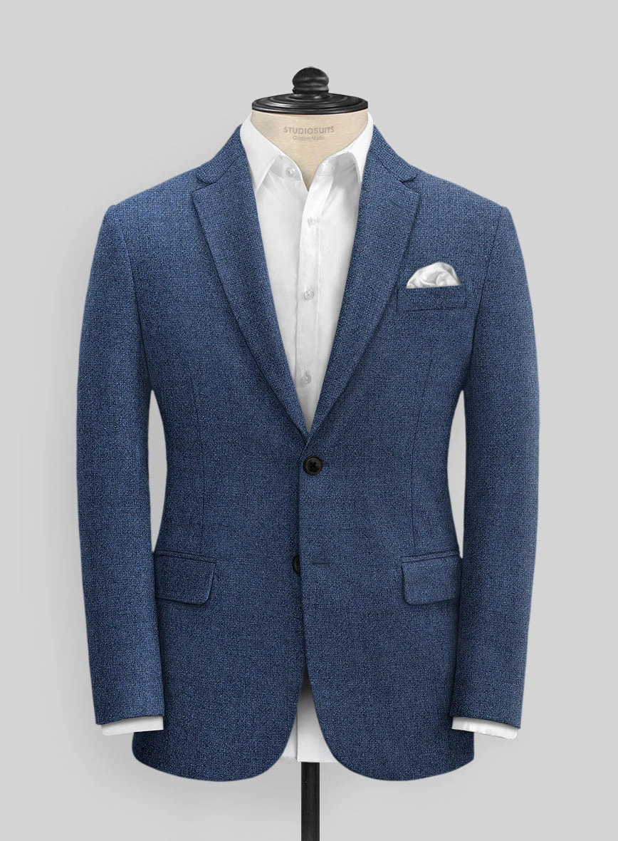 Rope Weave Persian Blue Tweed Suit 3 Rope Weave Persian Blue Tweed Suit - Image 3