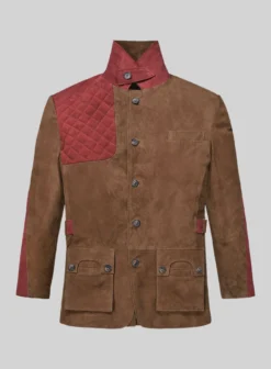 Safari Hickory Suede Leather Blazer