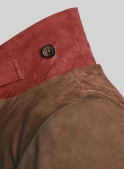 Safari Hickory Suede Leather Blazer -Studiosuits Shop safarihickorysuedeleatherblazerlk 4