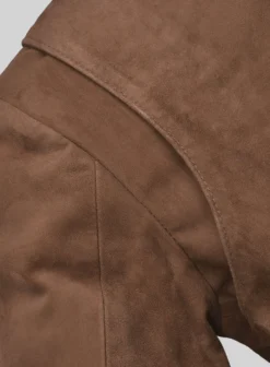 Safari Hickory Suede Leather Blazer -Studiosuits Shop safarihickorysuedeleatherblazerlk 5