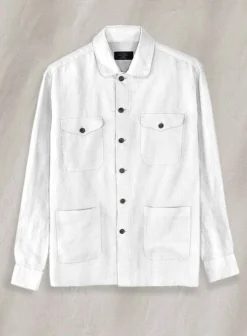 Safari Pure White Linen Overshirt