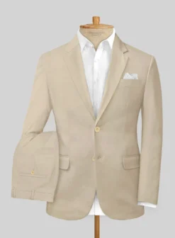 Sand Feather Cotton Canvas Stretch Suit