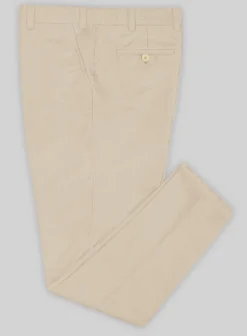 Washed Sand Feather Cotton Canvas Stretch Chino Pants -Studiosuits Shop sandfeathercottoncanvasstretchwashedpantslook 3