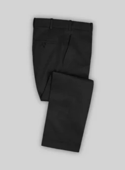 Scabal Black Cotton Stretch Pants