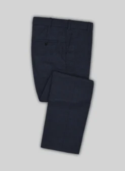Scabal Cosmopolitan Prince Seal Blue Wool Pants