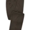 Scabal Dark Brown Wool Pants