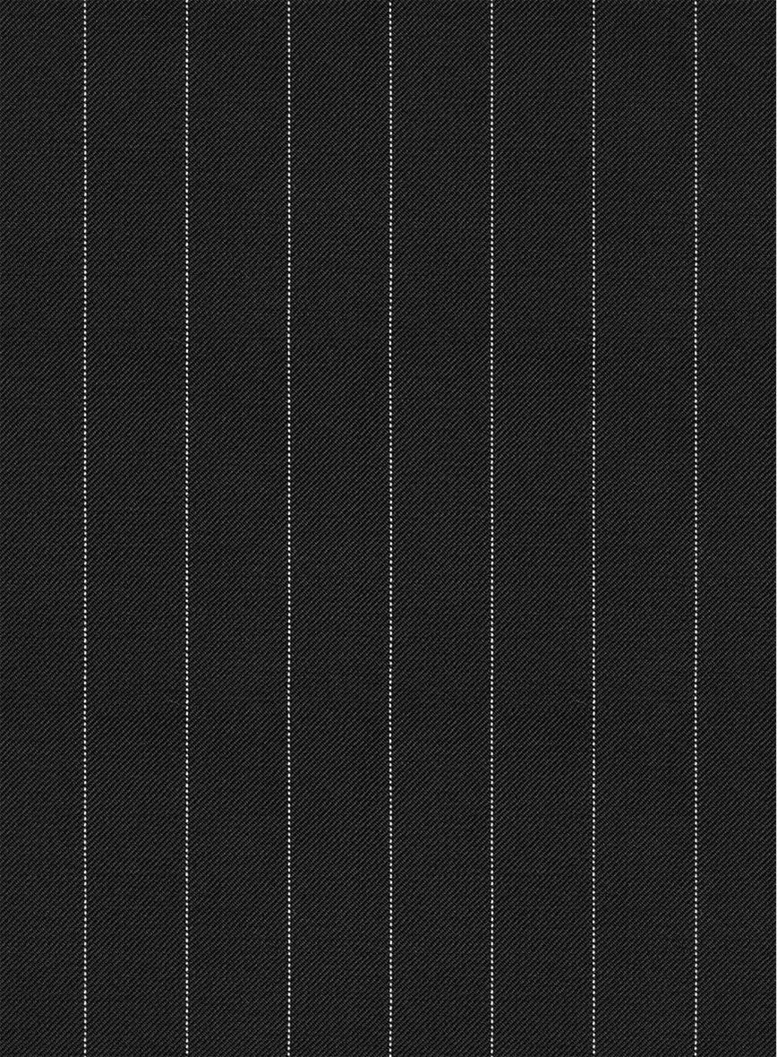 Scabal Feeje Stripe Black Wool Pants 3 Scabal Feeje Stripe Black Wool Pants - Image 3