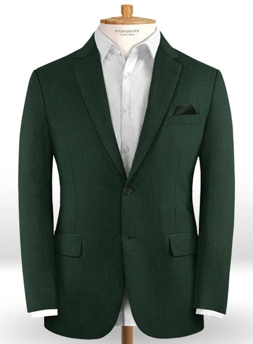 Scabal Forest Green Wool Jacket 1 Scabal Forest Green Wool Jacket