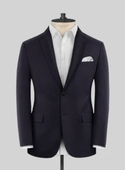 Scabal Hernal Stripe Blue Wool Jacket
