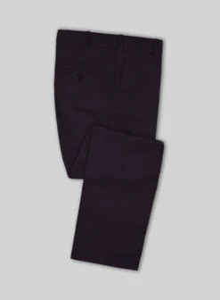 Scabal Londoner Eggplant Wool Pants