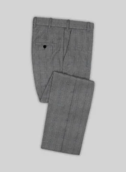 Scabal Sabo Checks Gray Wool Pants