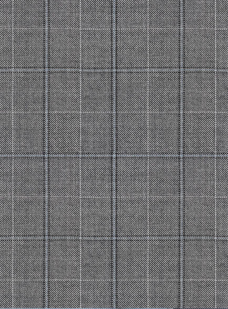 Scabal Sabo Checks Gray Wool Pants 3 Scabal Sabo Checks Gray Wool Pants - Image 3