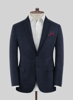 Scabal Sapphire Glen Blue Wool Suit -Studiosuits Shop scabalsapphireglenbluewoolsuitlk 2