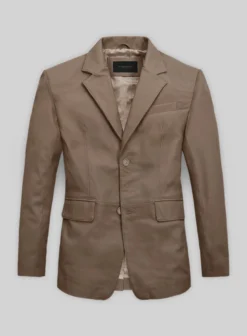 Soft King Brown Leather Blazer