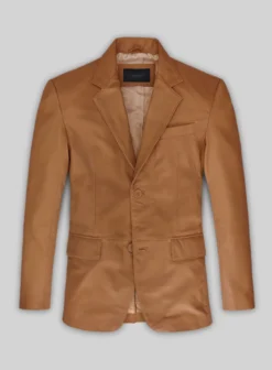 Soft Bella Brown Leather Blazer