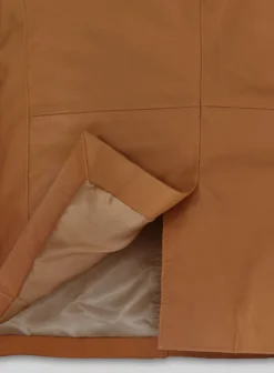 Soft Bella Brown Leather Blazer -Studiosuits Shop softbellabrownleatherblazer 4