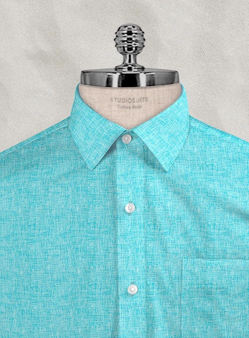 Solbiati Robin Blue Linen Shirt 1 Solbiati Robin Blue Linen Shirt