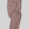Solbiati Wine Checks Linen Pants