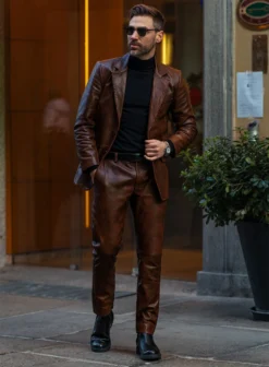 Spanish Brown Medieval Leather Suit