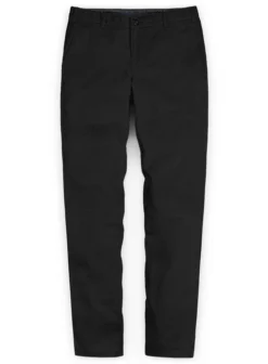 Washed Stretch Summer Black Chino Pants