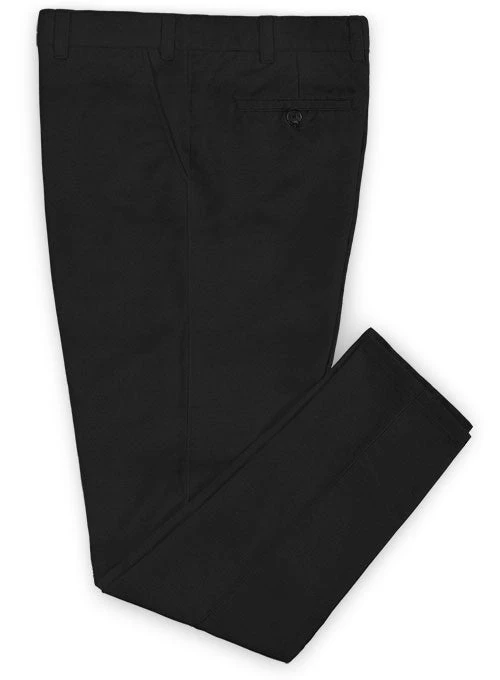 Washed Stretch Summer Black Chino Pants 4 Washed Stretch Summer Black Chino Pants - Image 4