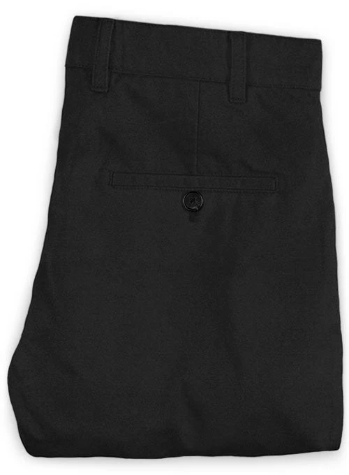 Washed Stretch Summer Black Chino Pants 2 Washed Stretch Summer Black Chino Pants - Image 2