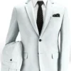 Stretch Summer Sky Blue Chino Suit