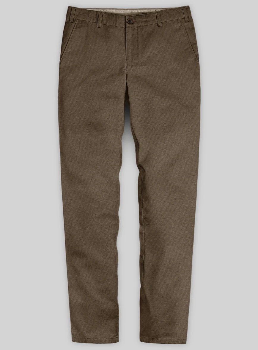 Washed Stretch Summer Brown Chino Pants 1 Washed Stretch Summer Brown Chino Pants