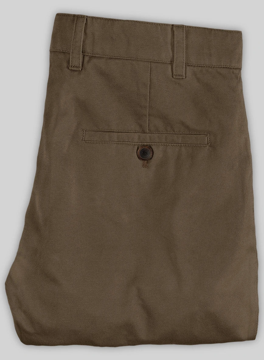 Washed Stretch Summer Brown Chino Pants 2 Washed Stretch Summer Brown Chino Pants - Image 2