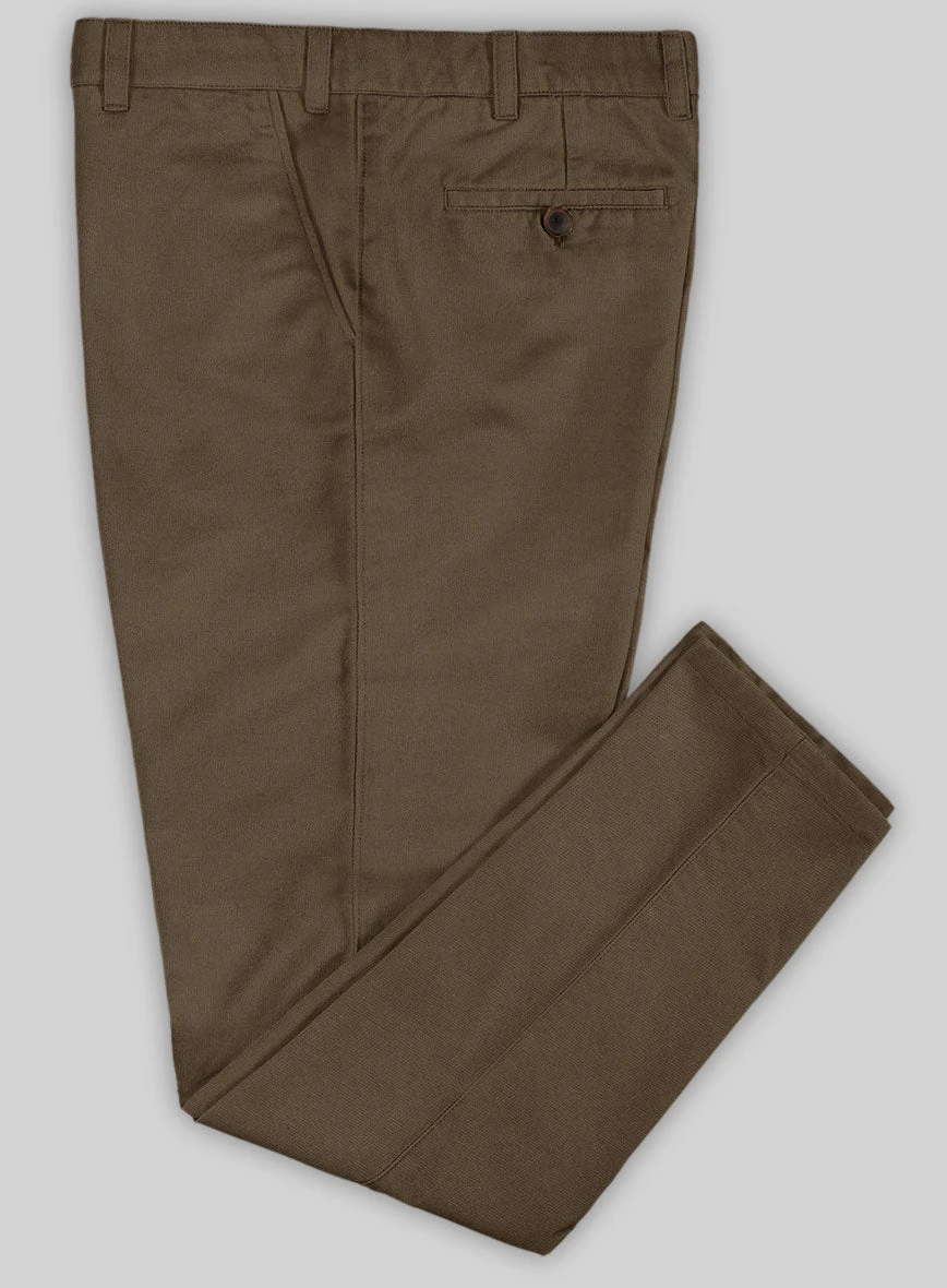 Washed Stretch Summer Brown Chino Pants 3 Washed Stretch Summer Brown Chino Pants - Image 3