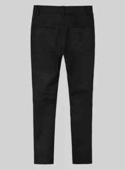 Stretch Black Leather Jeans -Studiosuits Shop stretchblackleatherjeanslook 1