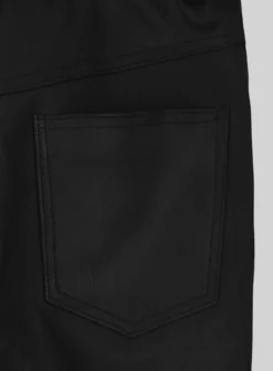 Stretch Black Leather Jeans -Studiosuits Shop stretchblackleatherjeanslook 3