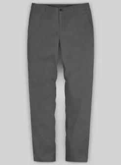 Washed Dark Gray Stretch Chino Pants