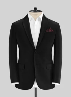 Stretch Summer Black Chino Suit -Studiosuits Shop stretchsummerblackchinosuitlook 2